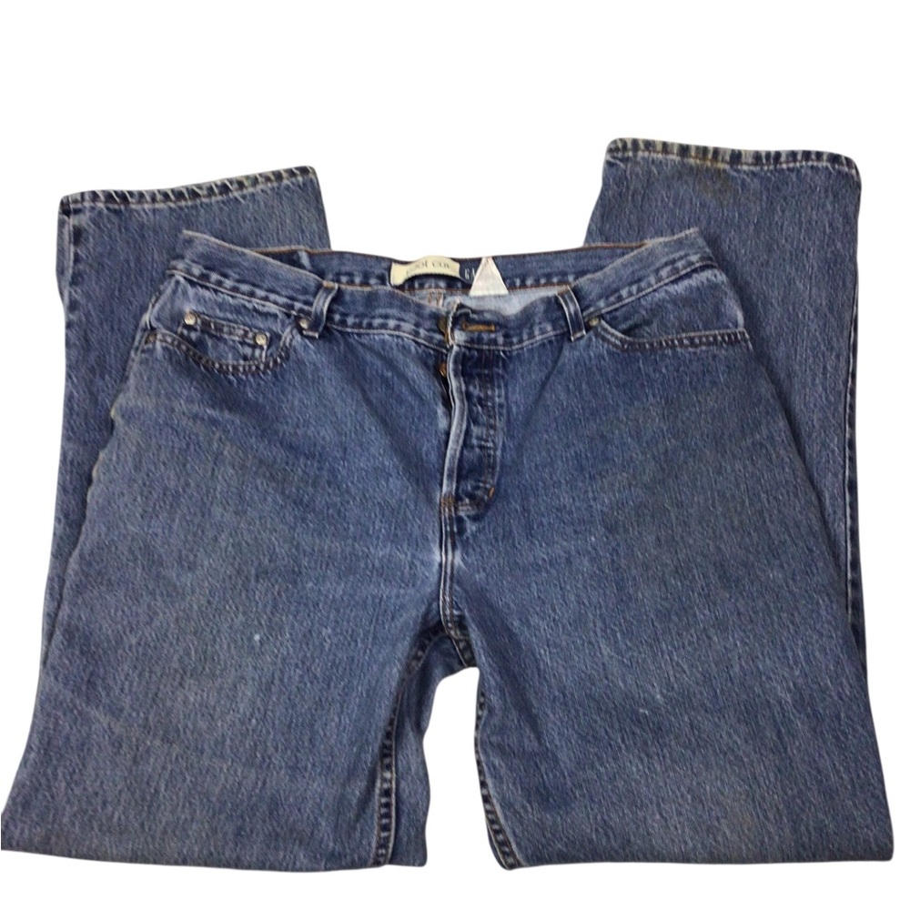 Gap Button Fly Blue Denim Jeans 34X30 Staining Y2K Rodeo Western